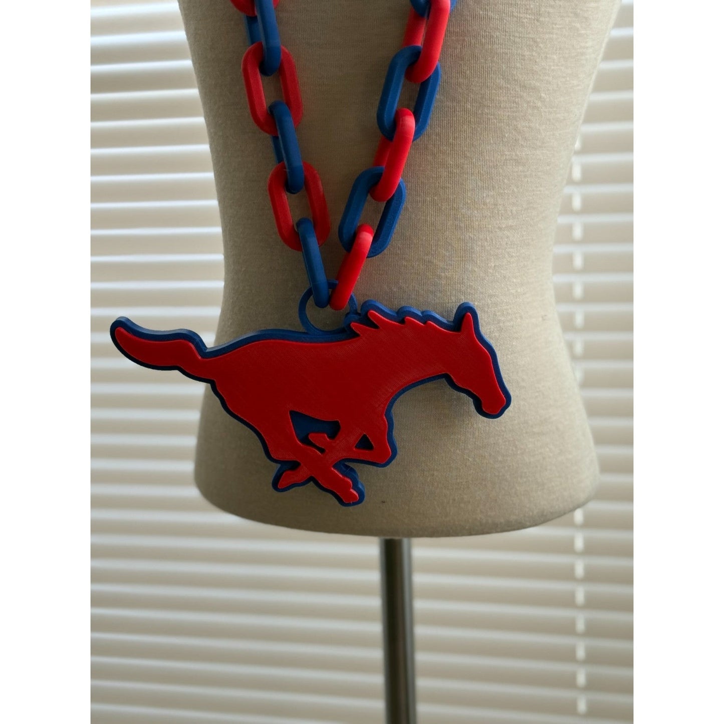 Southern Methodist University Mustangs Oversized Necklace, Chain