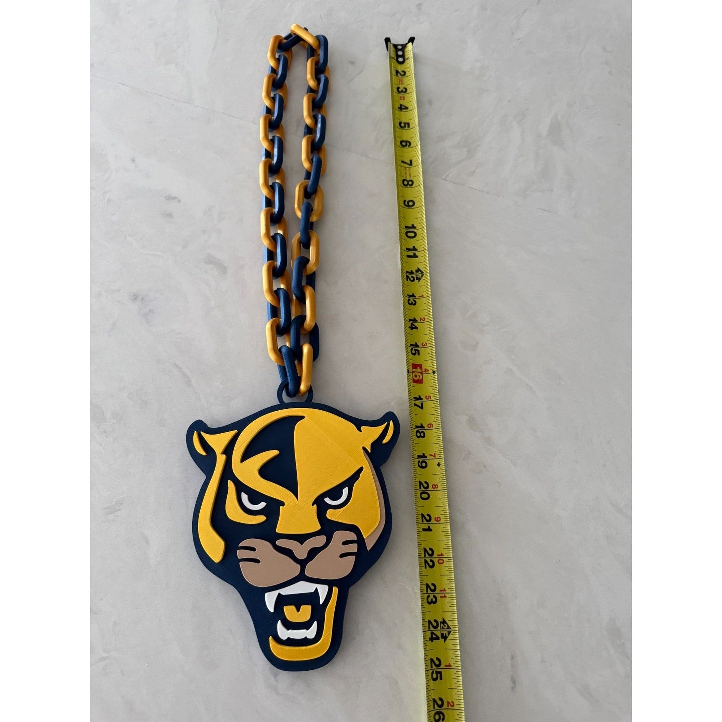FIU Florida International Panthers Logo Oversized Necklace Pendant Chain 3D