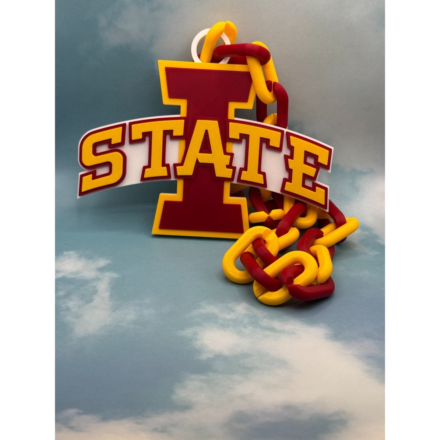 Iowa State Cyclones Oversized Logo Necklace & Fan Chain