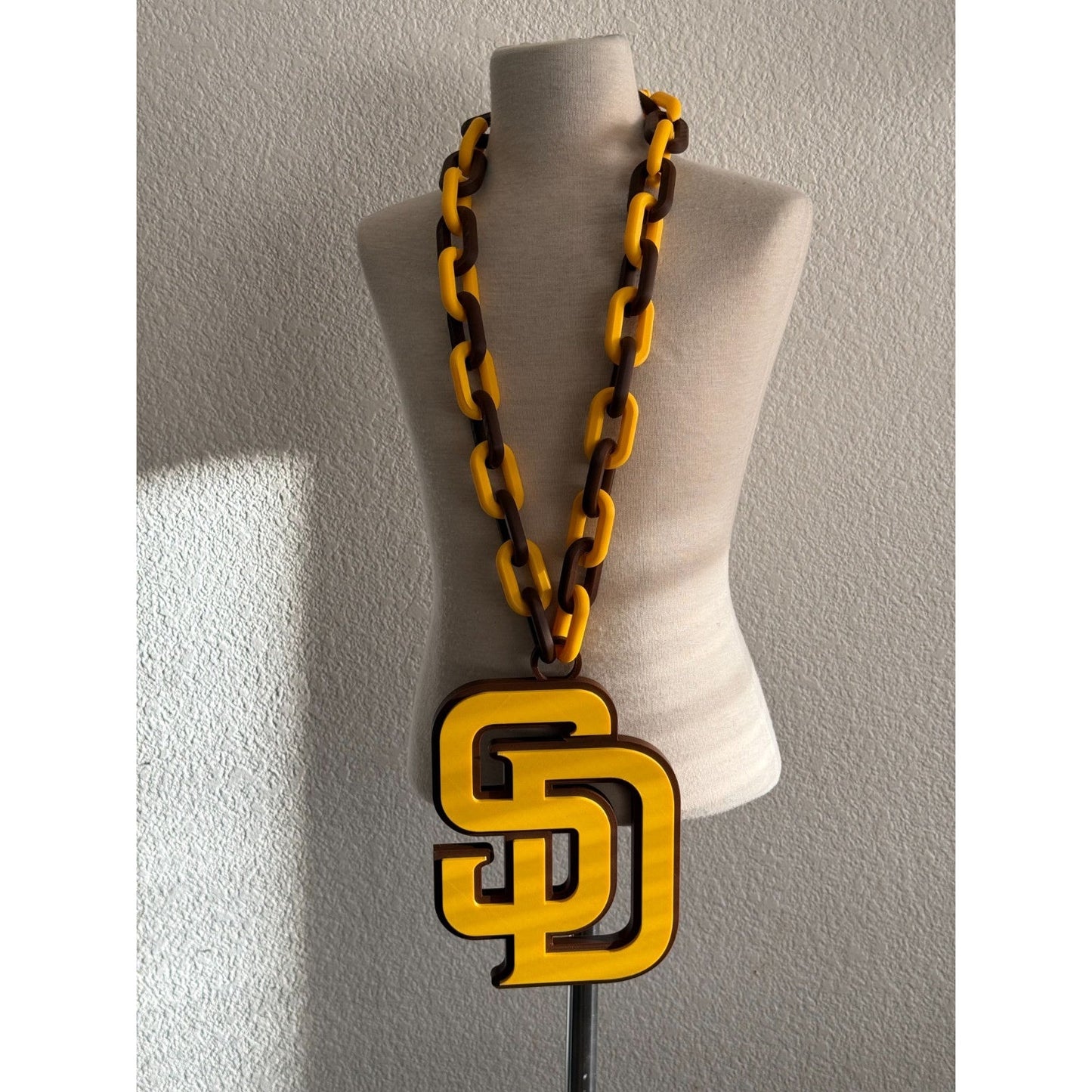 San Diego Padres Oversized Hype Logo Pendant And Chain