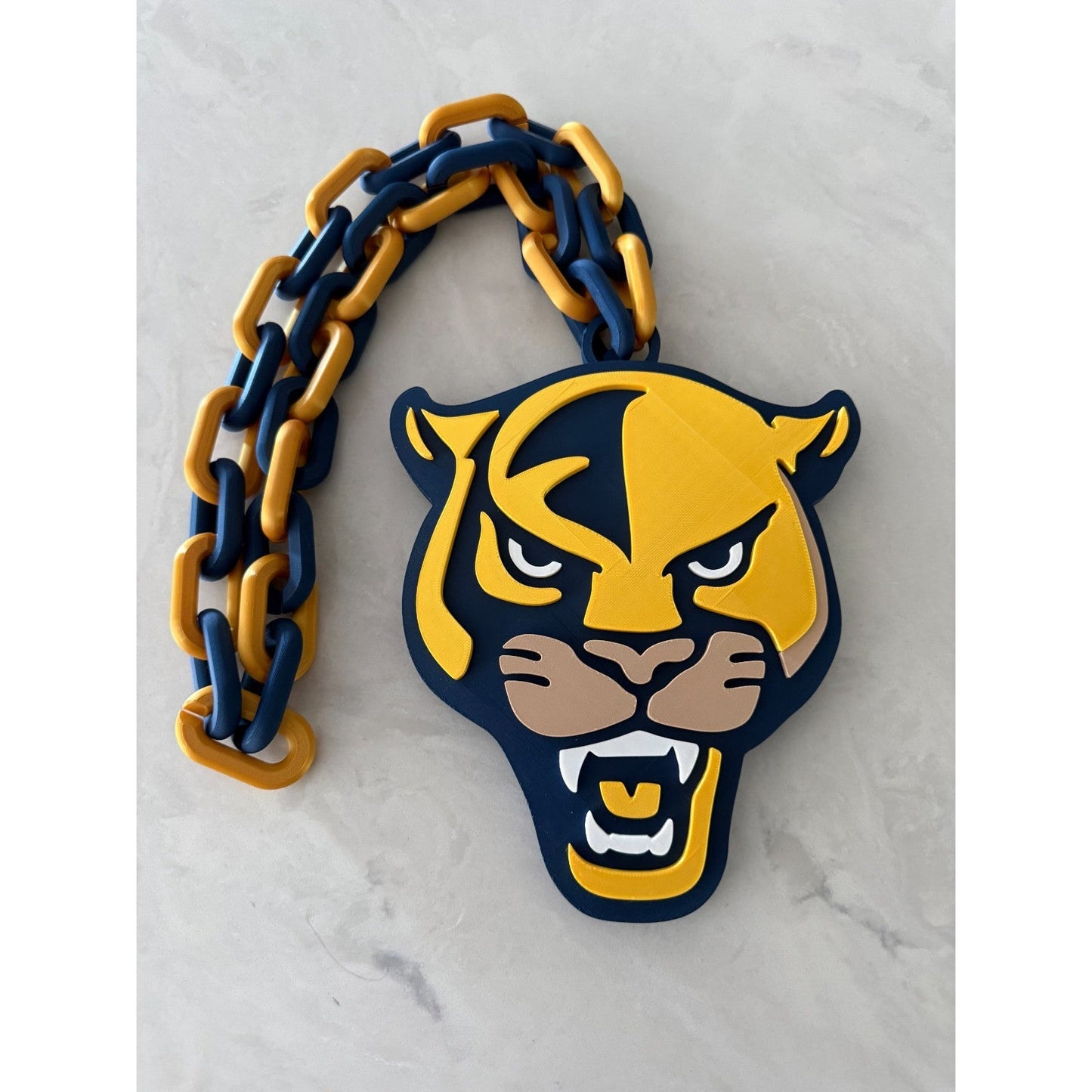 FIU Florida International Panthers Logo Oversized Necklace Pendant Chain 3D
