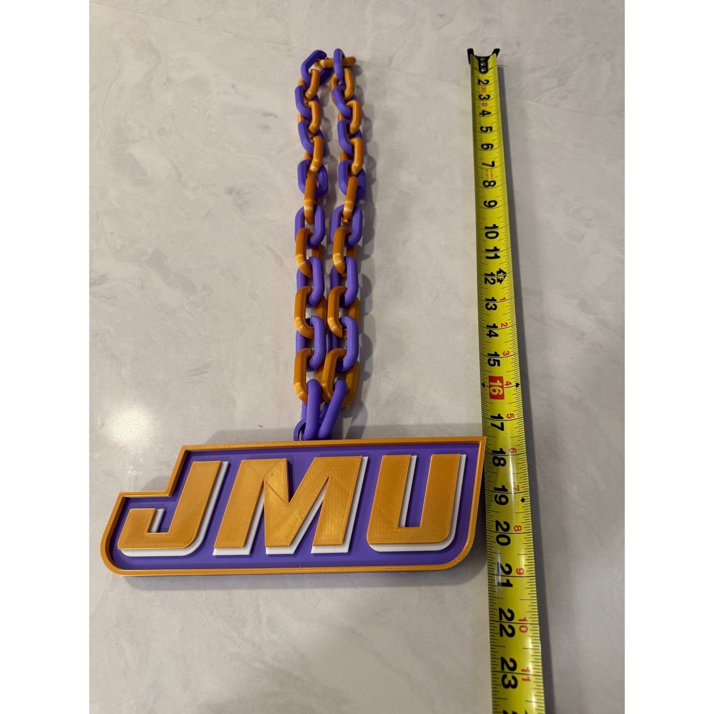 James Madison Dukes Oversized Fan Necklace Hype Chain Handmade