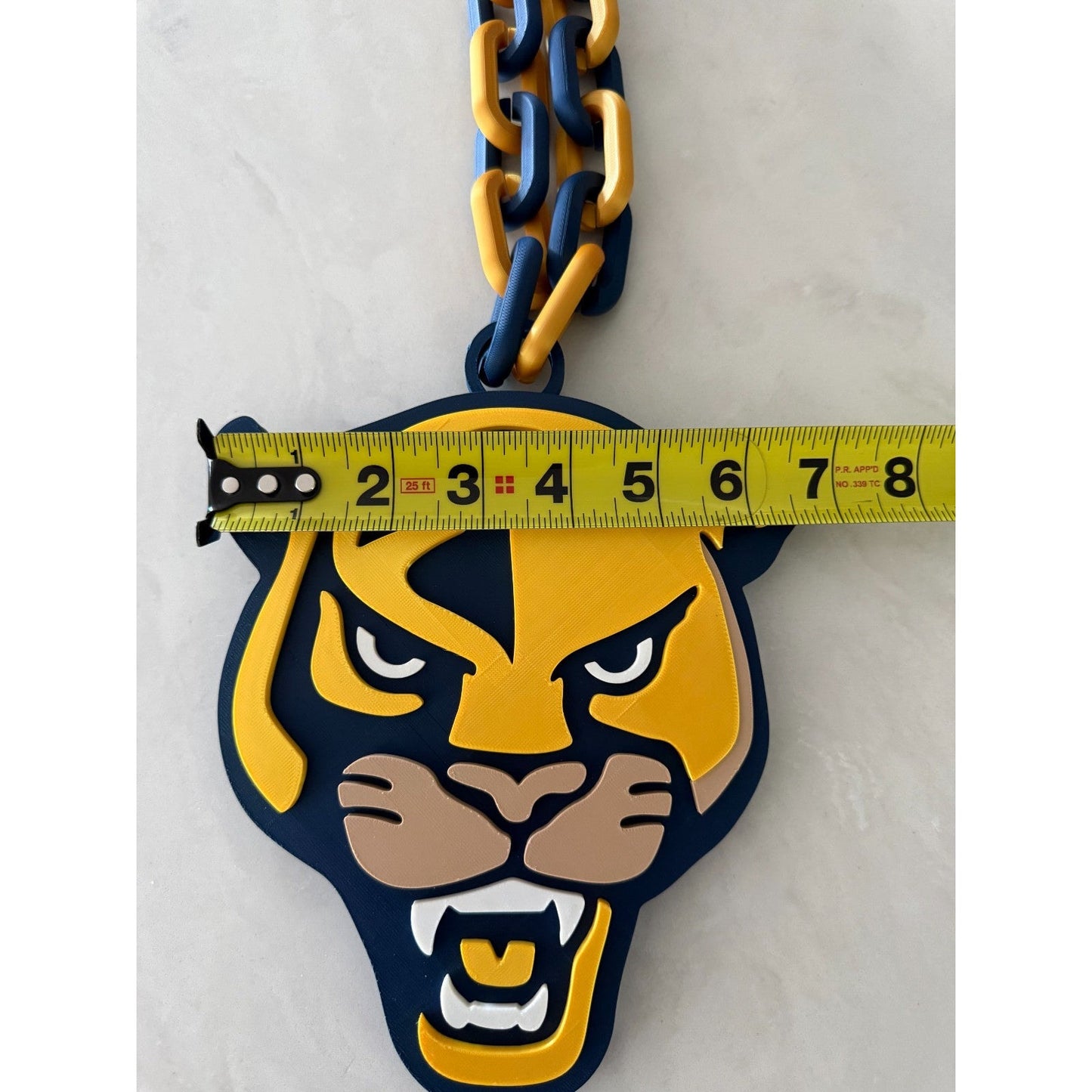 FIU Florida International Panthers Logo Oversized Necklace Pendant Chain 3D