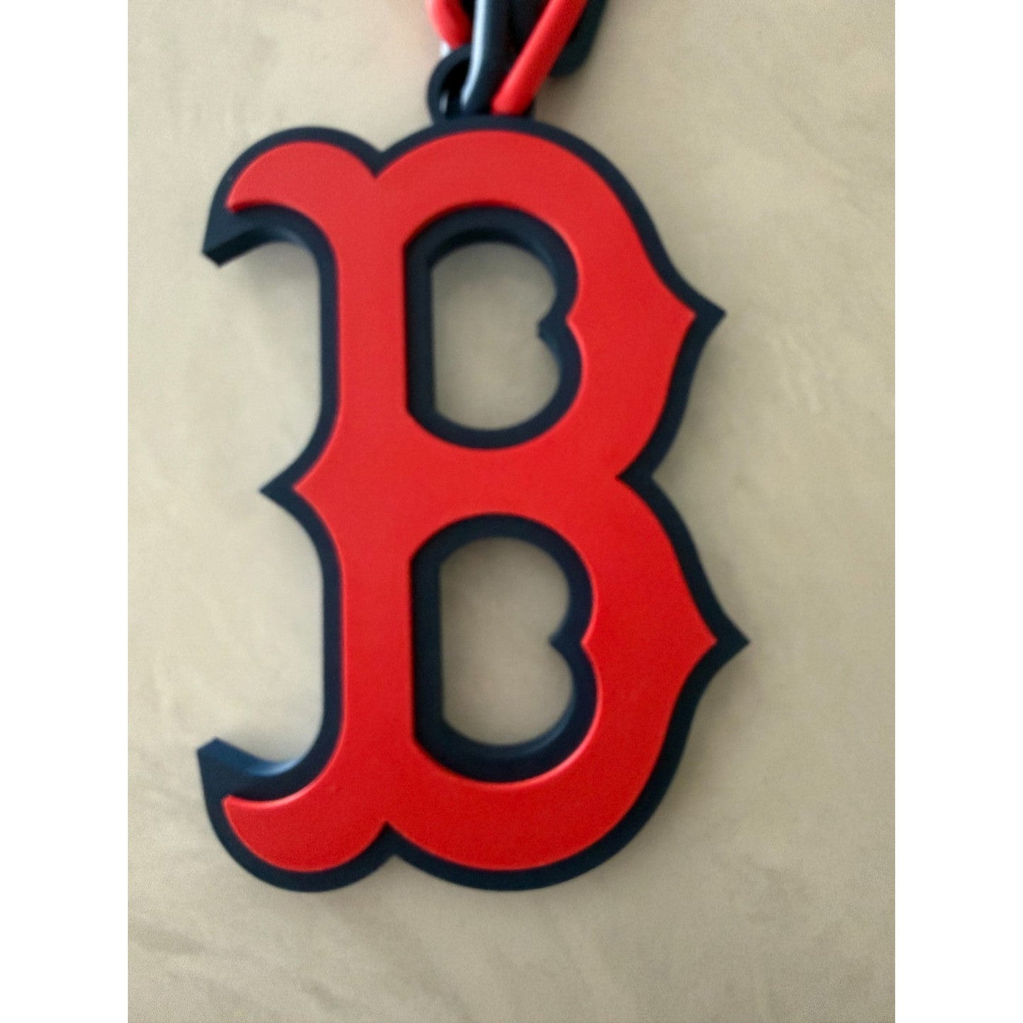 Boston Red Sox Oversized Logo Fan Pendant and Chain Handmade 3D