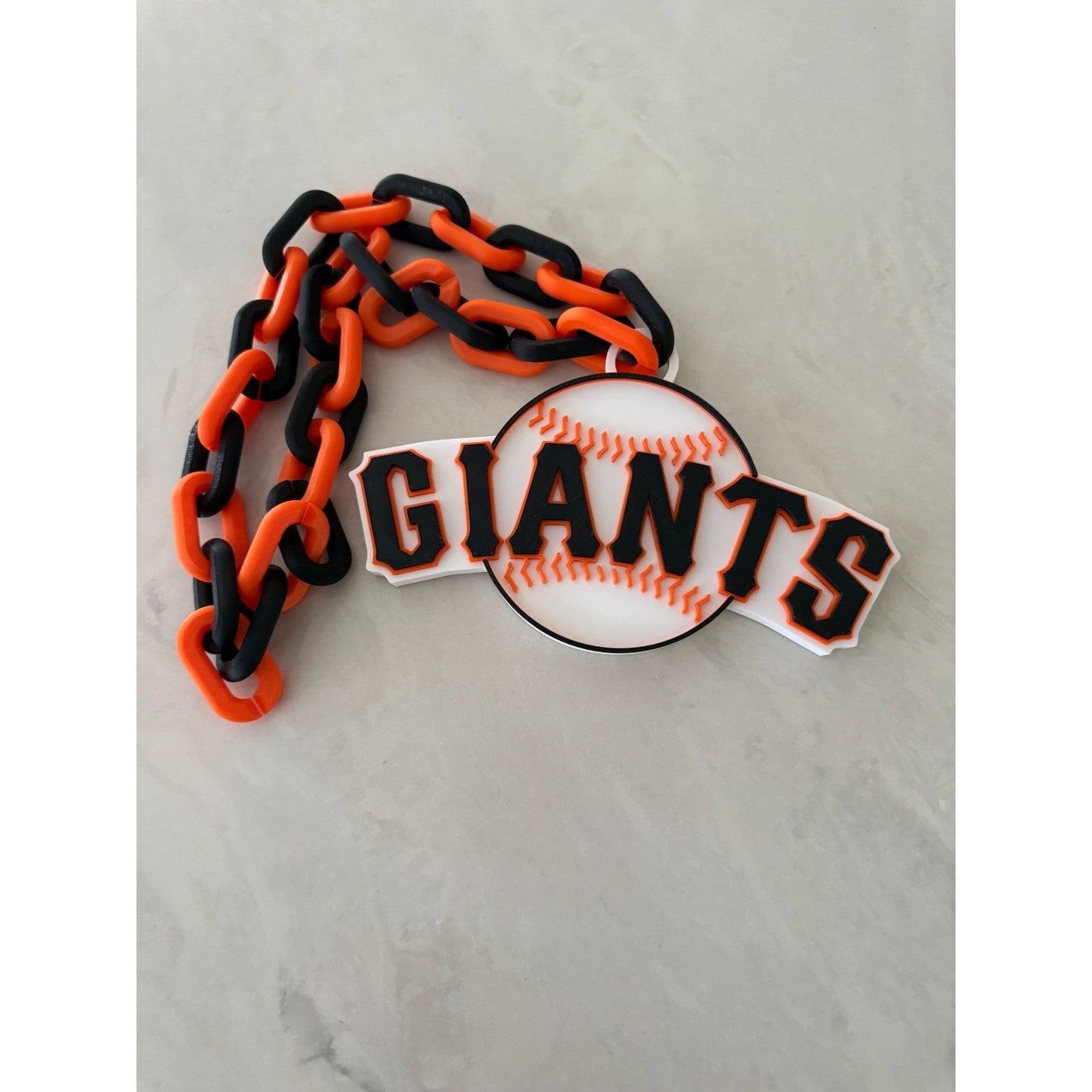 San Francisco Giants Logo Fan Necklace "Let's Go Giants Let's Go"