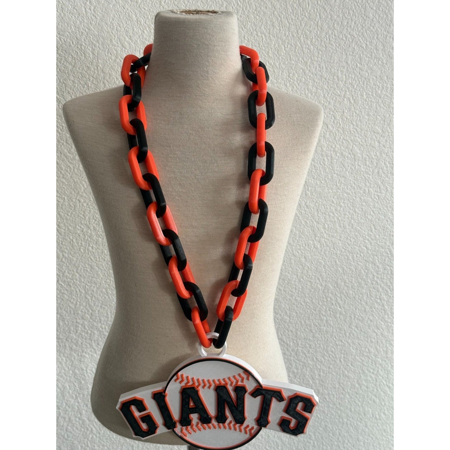 San Francisco Giants Logo Fan Necklace "Let's Go Giants Let's Go"