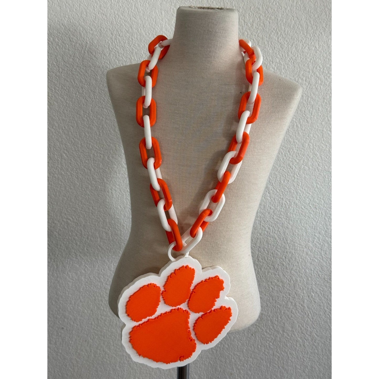 Clemson Tigers Oversized Logo Necklace,Chain