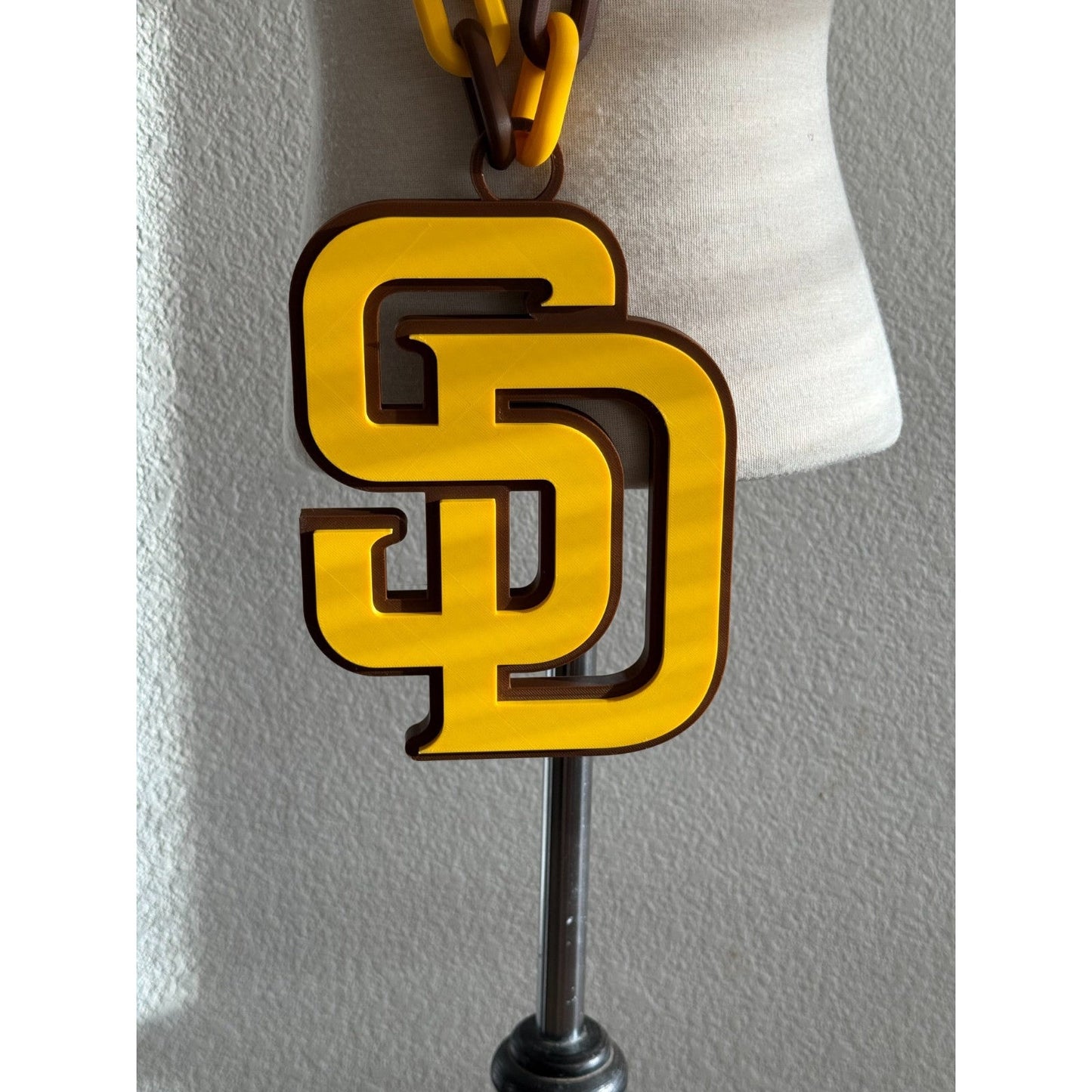San Diego Padres Oversized Hype Logo Pendant And Chain