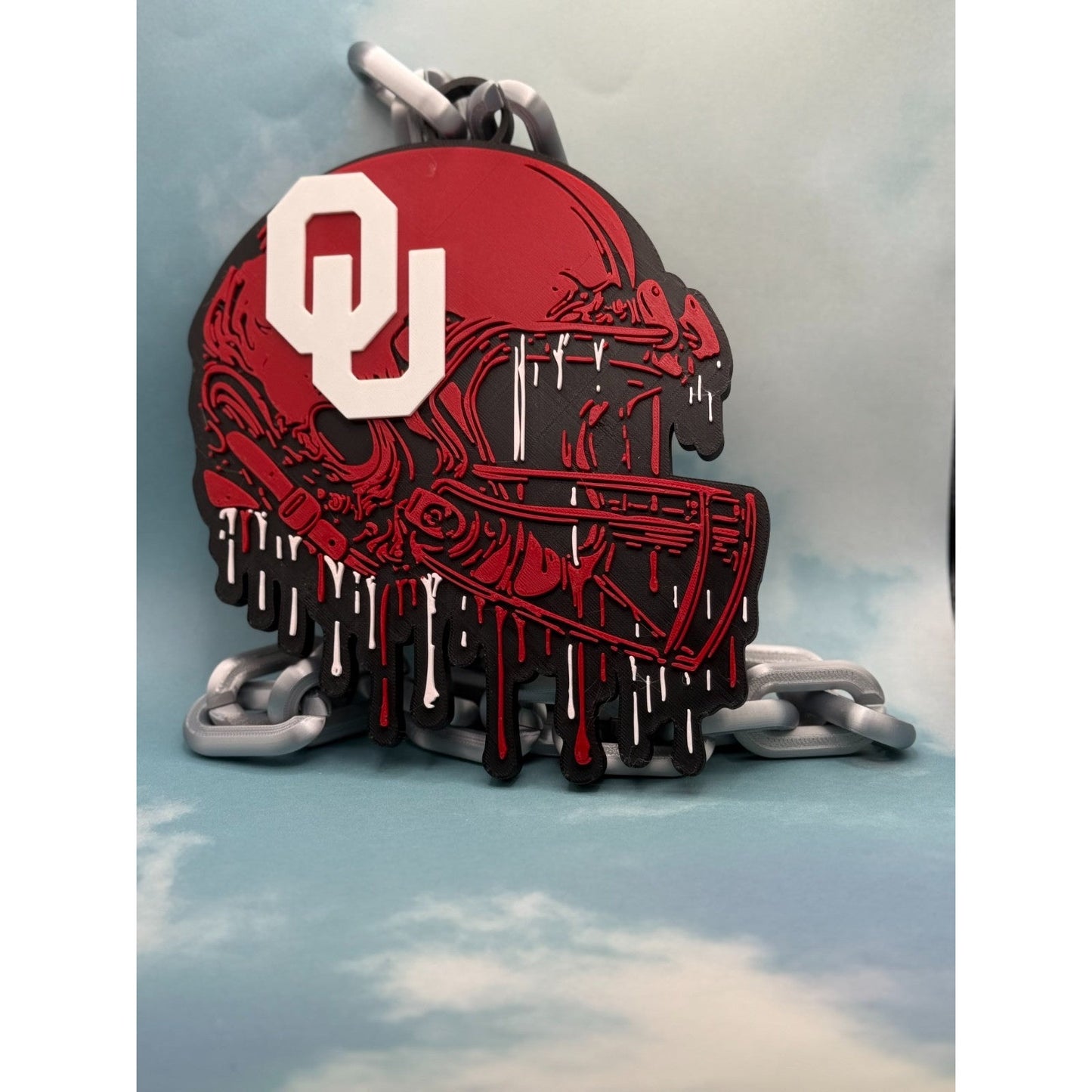 Oklahoma Sooner Helmet Drip Hype Chain