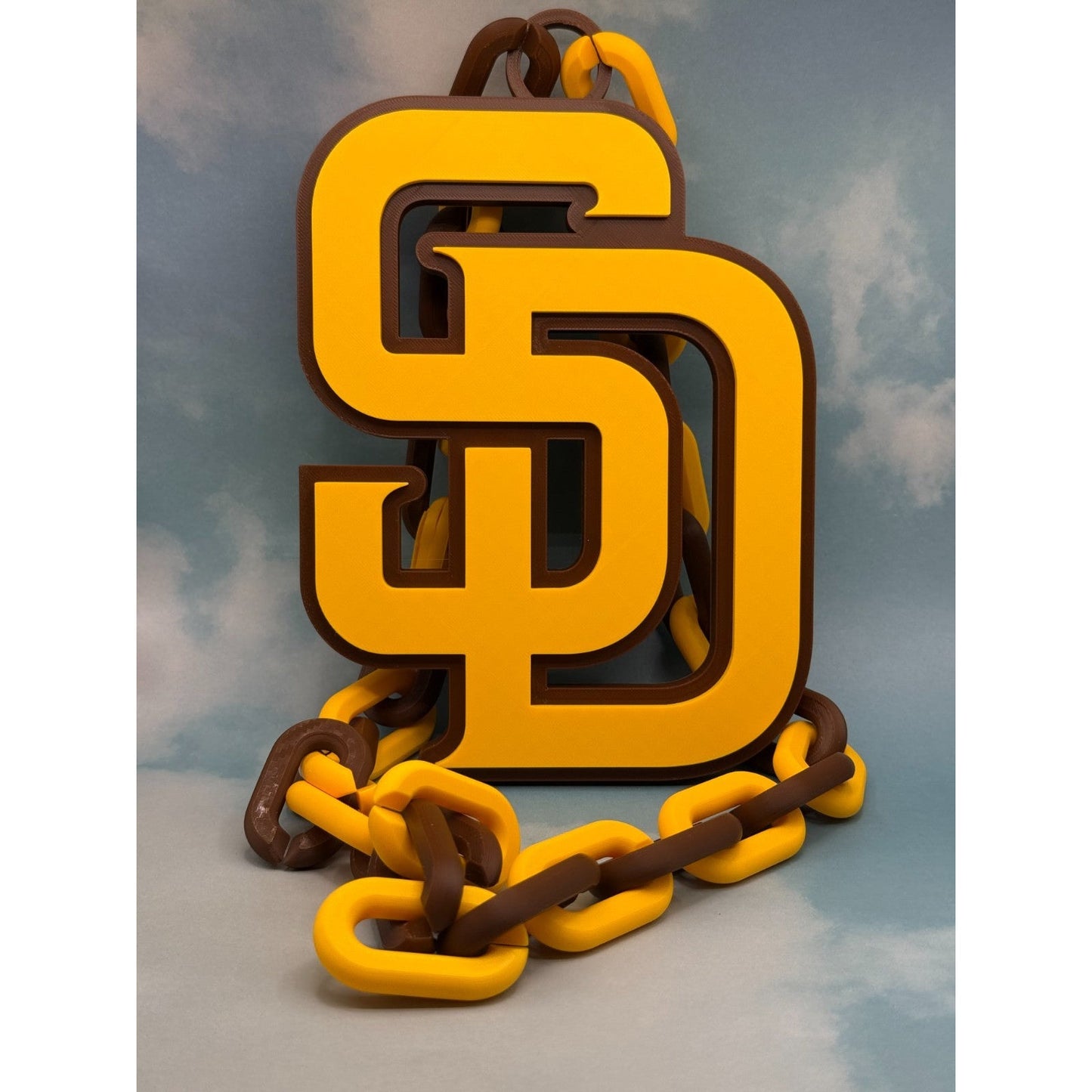 San Diego Padres Oversized Hype Logo Pendant And Chain