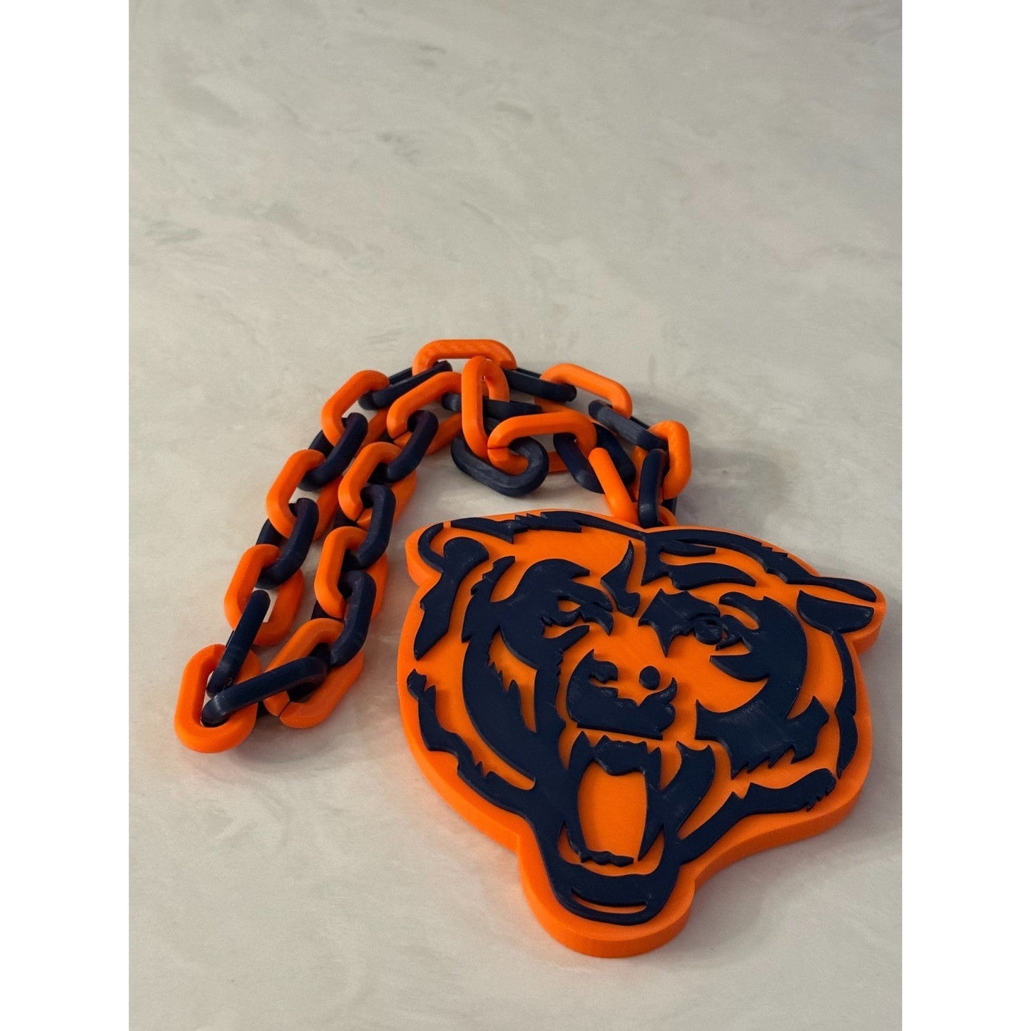 "Chicago Bears Oversized Logo chain necklace Support "Bears Nation "