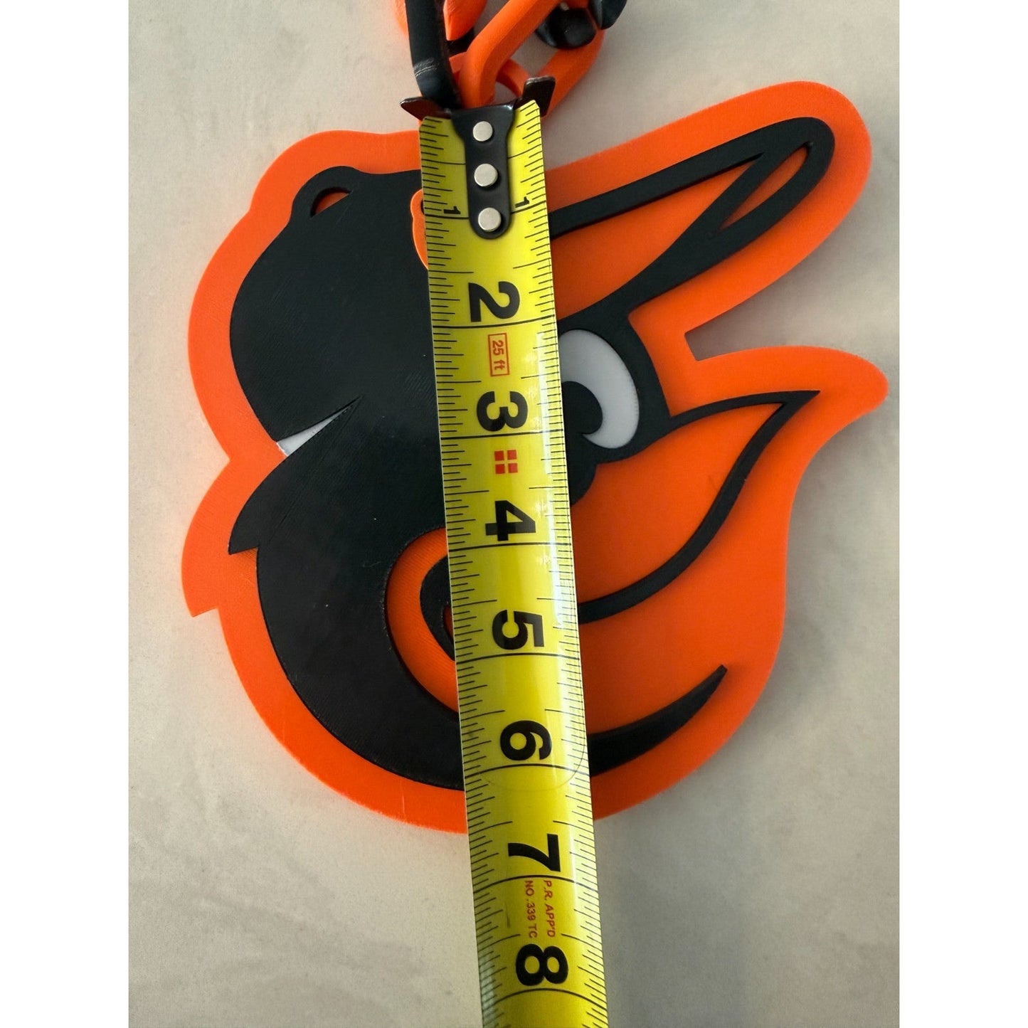 Baltimore Orioles Oversized Logo Pendant And Chain Necklace