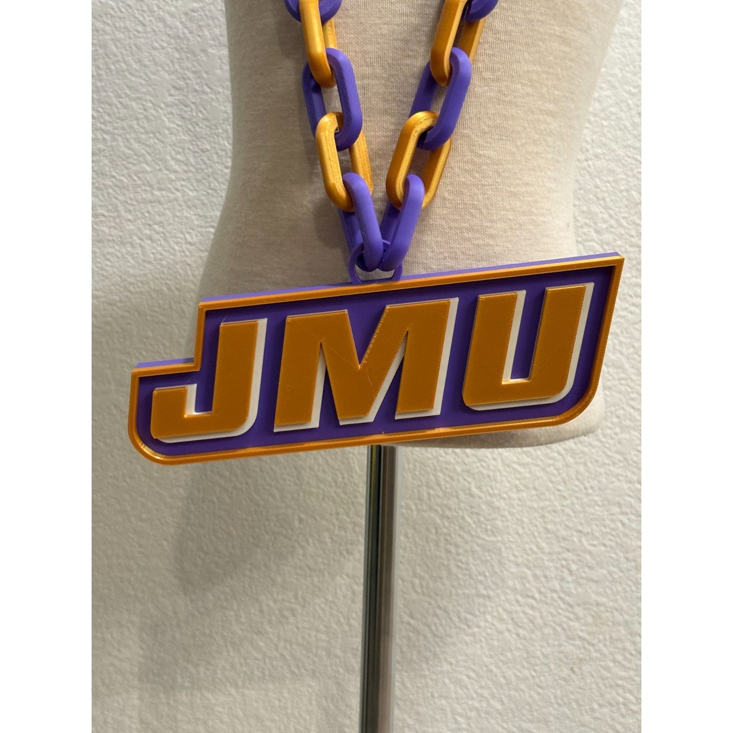 James Madison Dukes Oversized Fan Necklace Hype Chain Handmade