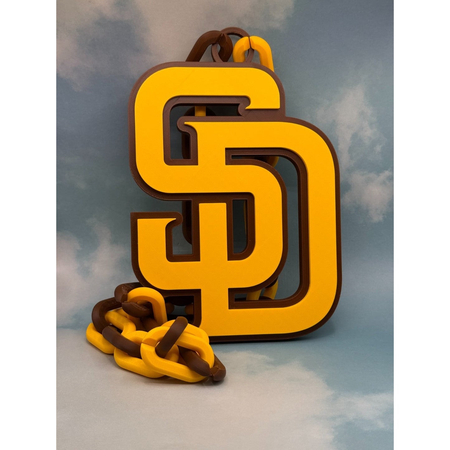 San Diego Padres Oversized Hype Logo Pendant And Chain