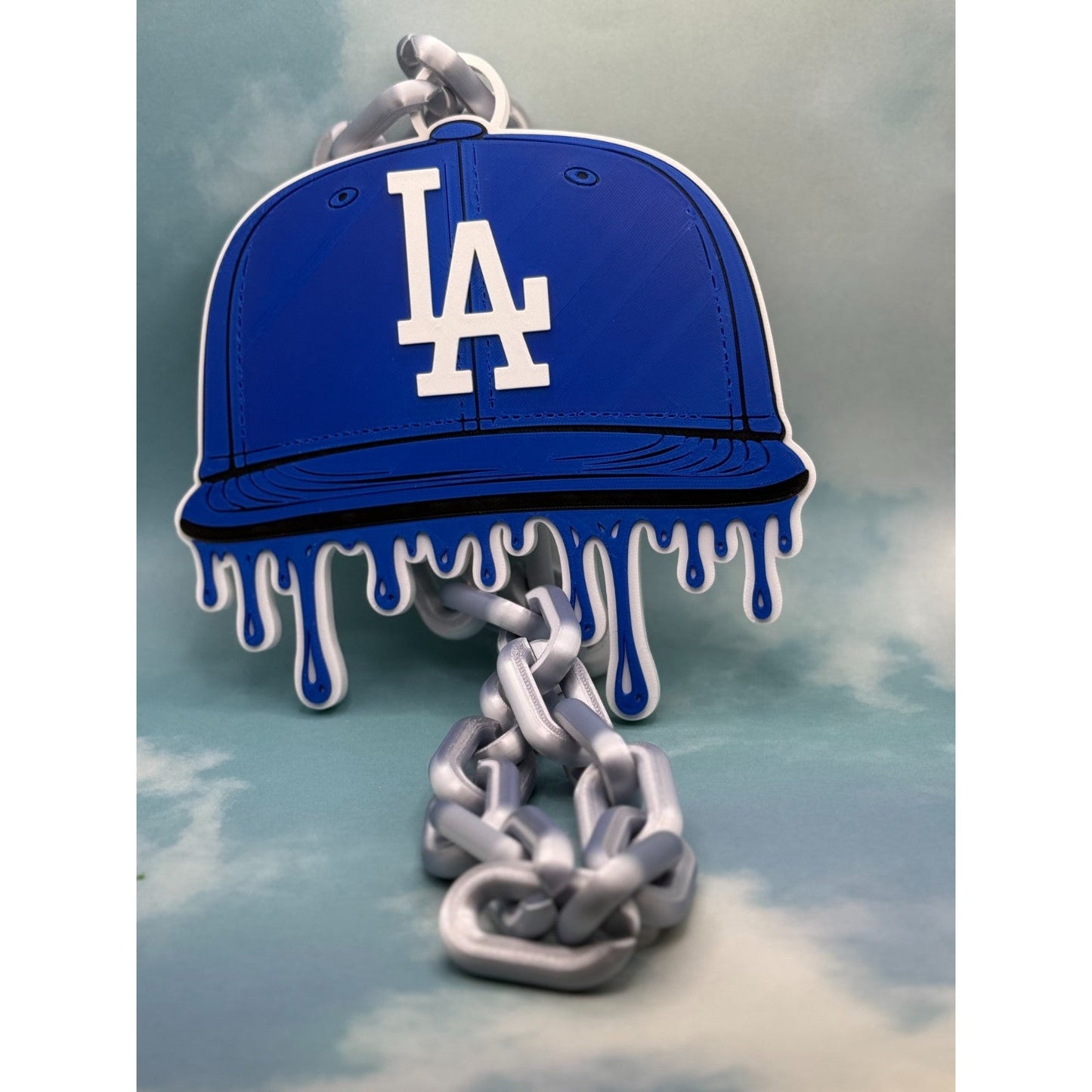 Los Angeles Dodgers Drip Cap Hype Chain, Necklace " Dodger Blue"
