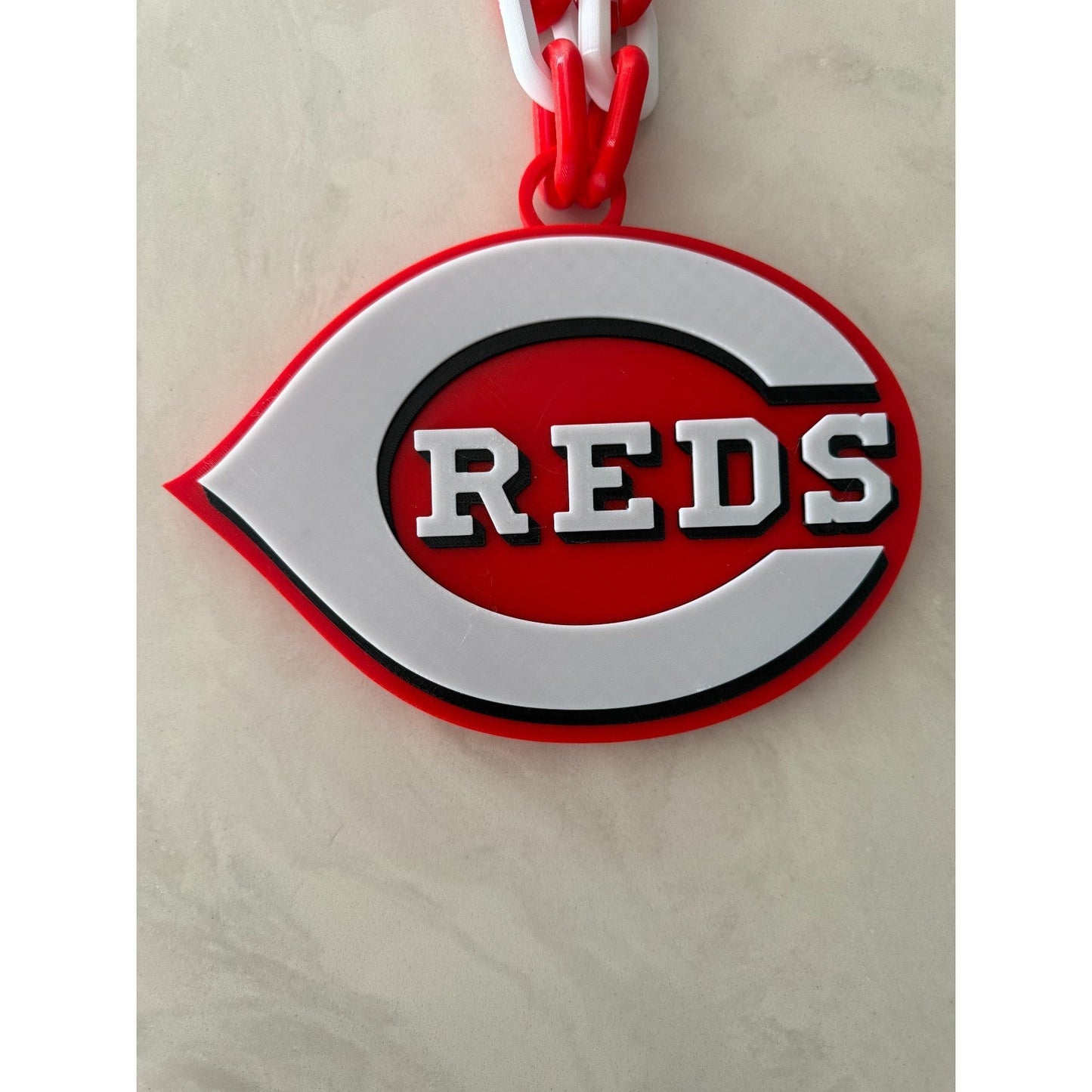 Cincinnati Reds Oversized Fan Logo Necklace Pendant 3D Printed