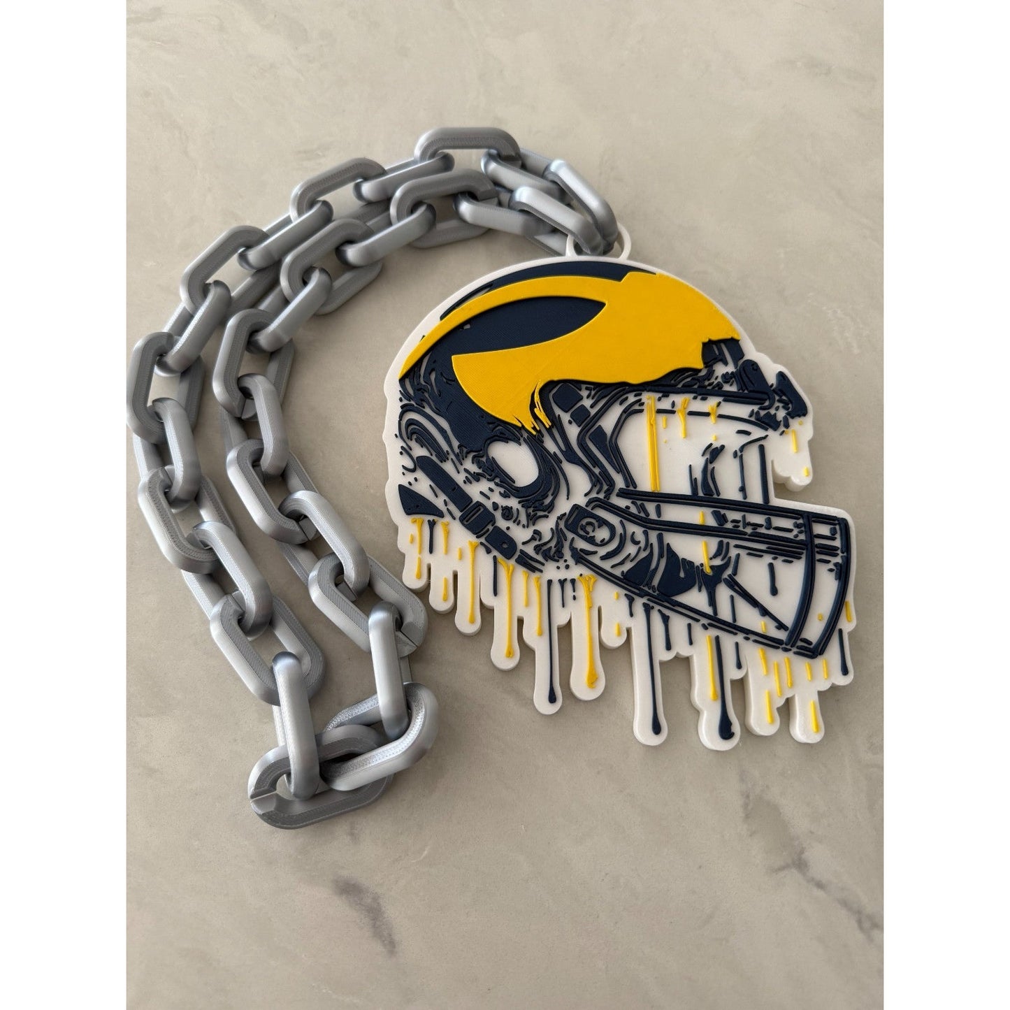 Michigan Wolverine Helmet Drip Hype Chain