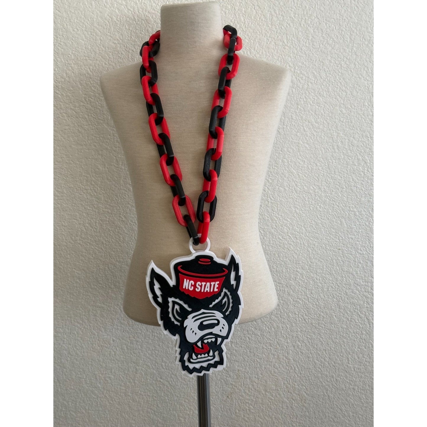 North Carolina State Wolfpack Logo Necklace & Oversized Chain, Think And Do.