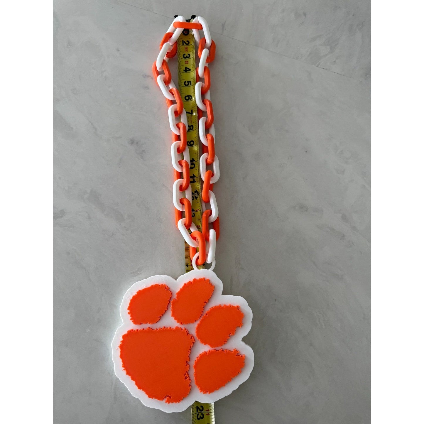 Clemson Tigers Oversized Logo Necklace,Chain