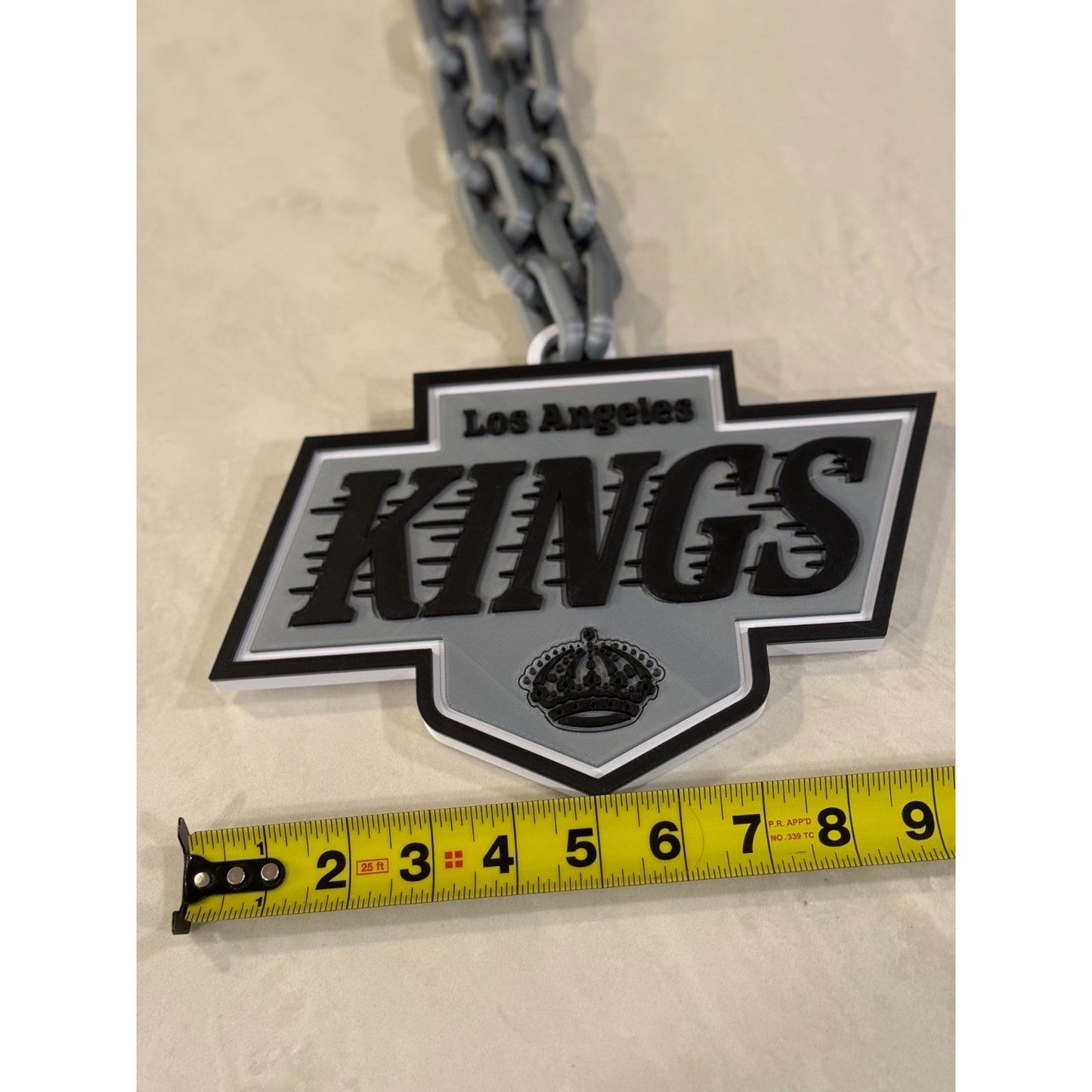 Los Angeles Kings Logo Oversized Necklace, Hype Chain. LA Kings puck!