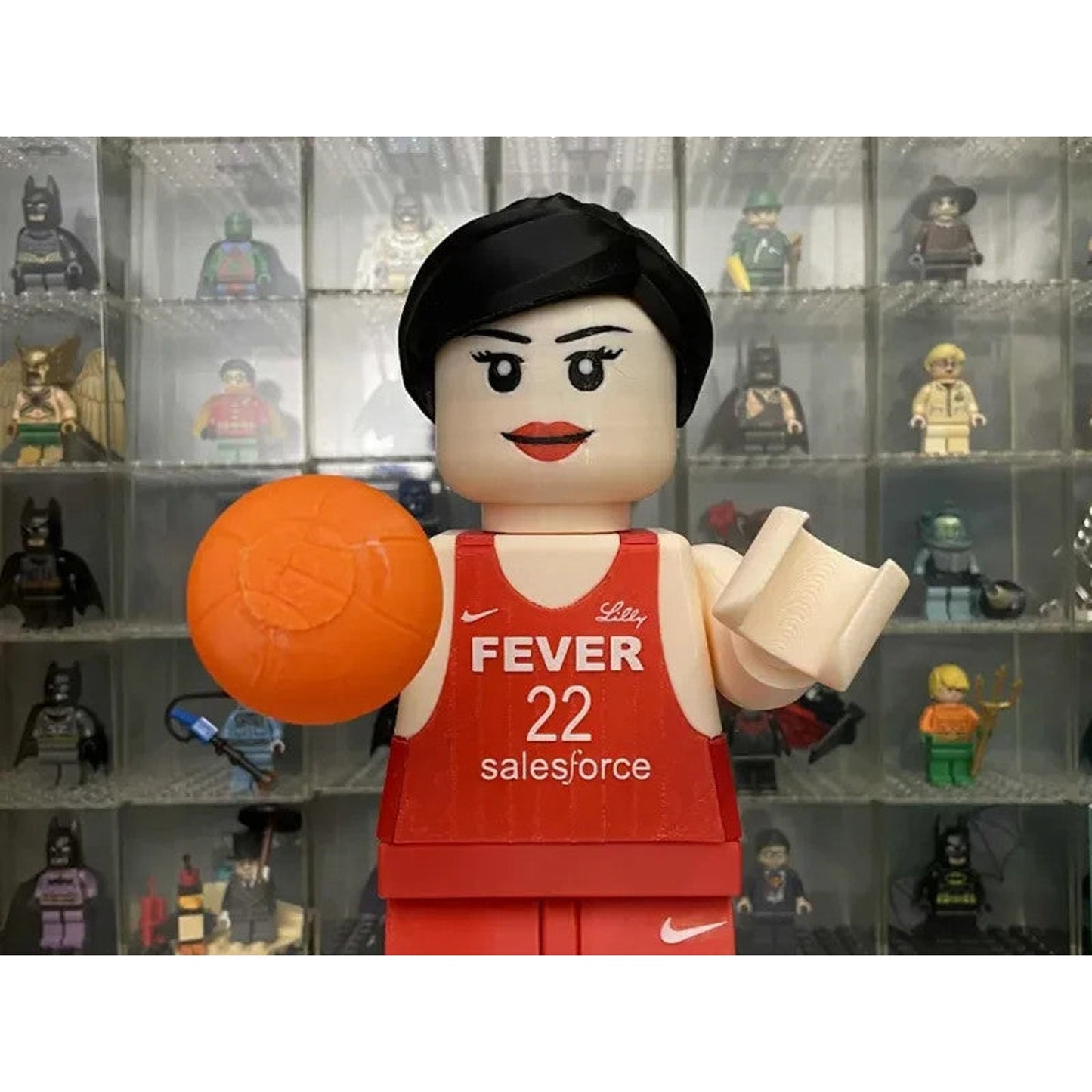 Caitlin Clark Brick Figure 8 inches tall 3D Printed Lego Inspired