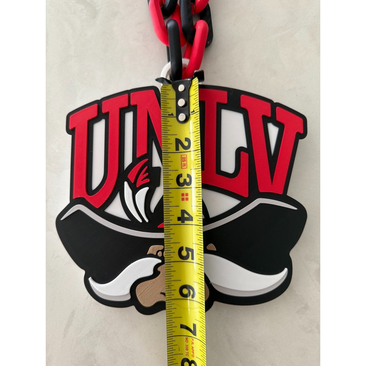 UNLV Rebels Logo Oversized Necklace, Pendant Chain "The Runnin' Rebels"