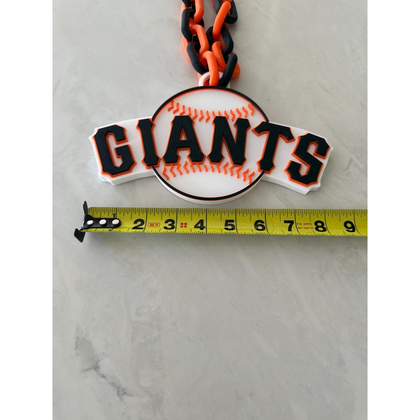San Francisco Giants Logo Fan Necklace "Let's Go Giants Let's Go"