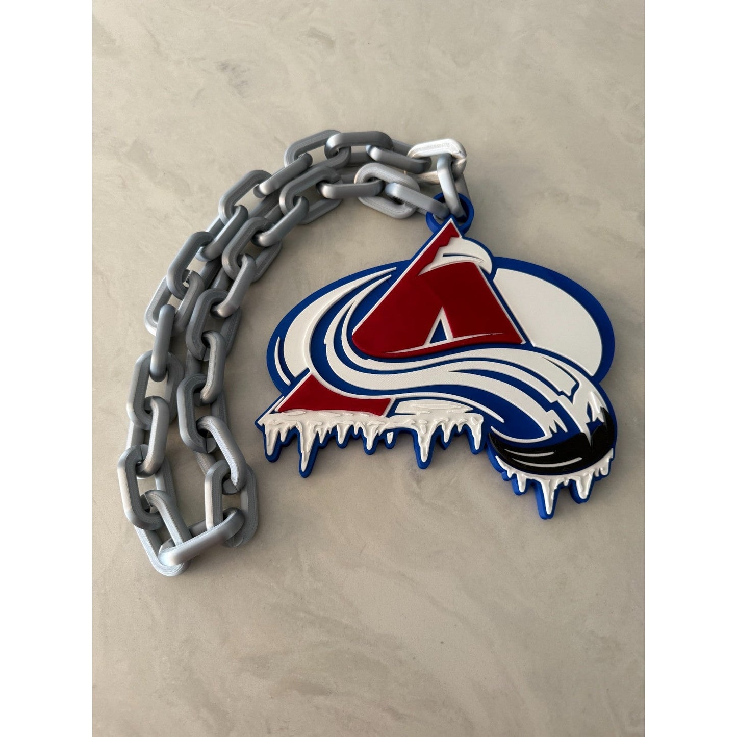 Colorado Avalanche Oversized  Drip Necklace, Hype Chain