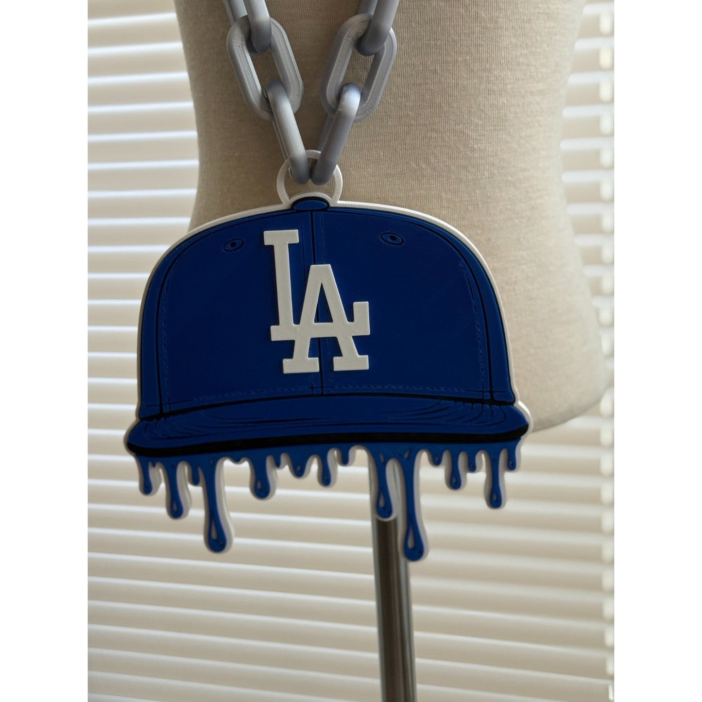 Los Angeles Dodgers Drip Cap Hype Chain, Necklace " Dodger Blue"