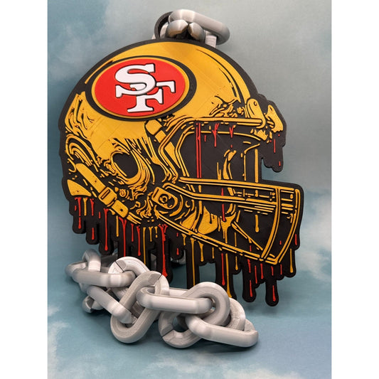 San Francisco 49ers Oversized Helmet Drip Hype Chain "NINER GANG BABY!"
