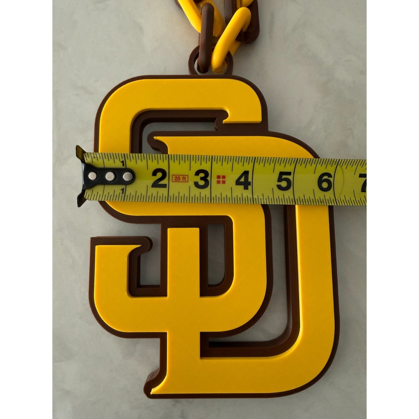 San Diego Padres Oversized Hype Logo Pendant And Chain