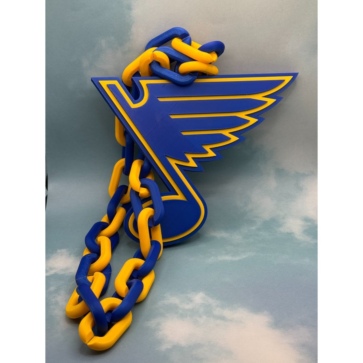 St. Louis Blues Oversized Logo Necklace, Hype Chain Bleed Blue!