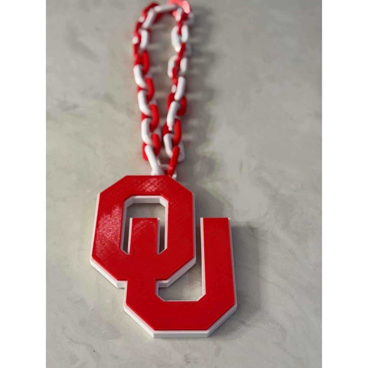 Oklahoma Sooners Logo Oversized Necklace Chain "Boomer Sooner"