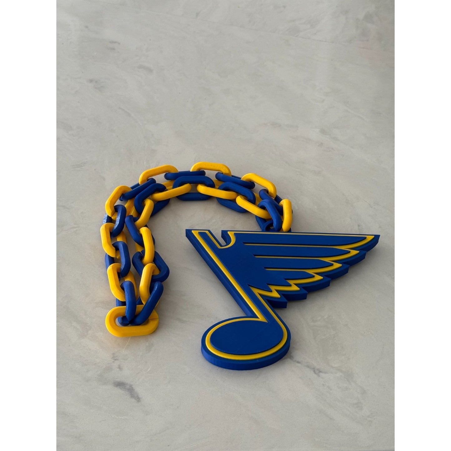 St. Louis Blues Oversized Logo Necklace, Hype Chain Bleed Blue!