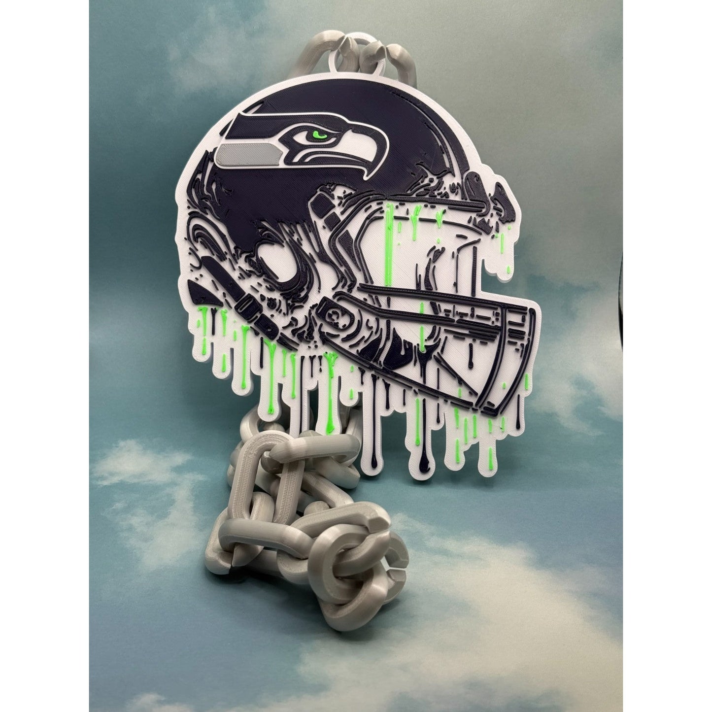 Seattle Seahawks Helmet Drip Oversized Hype Chain Show Your Pride!
