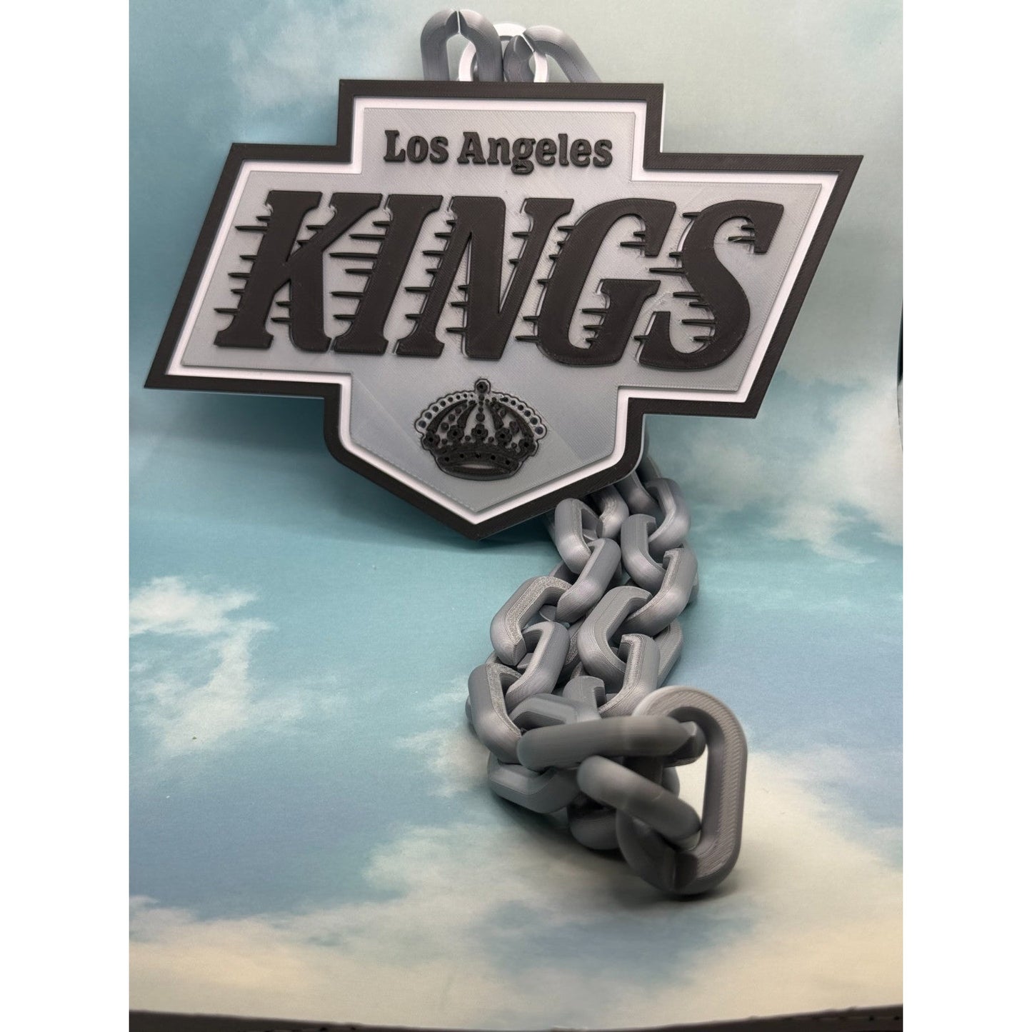 Los Angeles Kings Logo Oversized Necklace, Hype Chain. LA Kings puck!