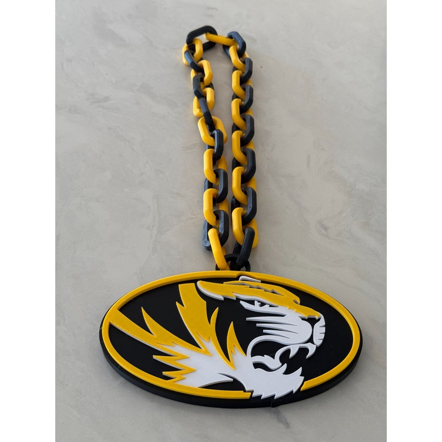 Missouri Tigers Logo Oversized Necklace, Pendant Chain Show Your Mizzou Pride