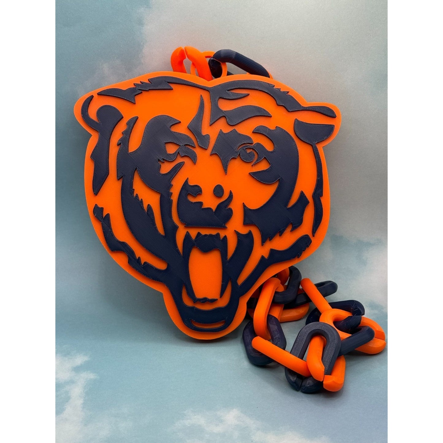 "Chicago Bears Oversized Logo chain necklace Support "Bears Nation "