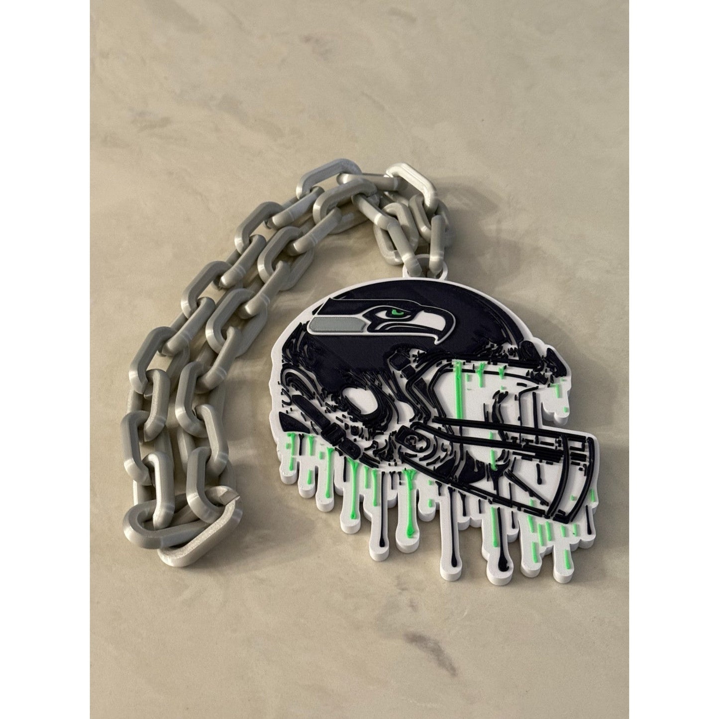 Seattle Seahawks Helmet Drip Oversized Hype Chain Show Your Pride!