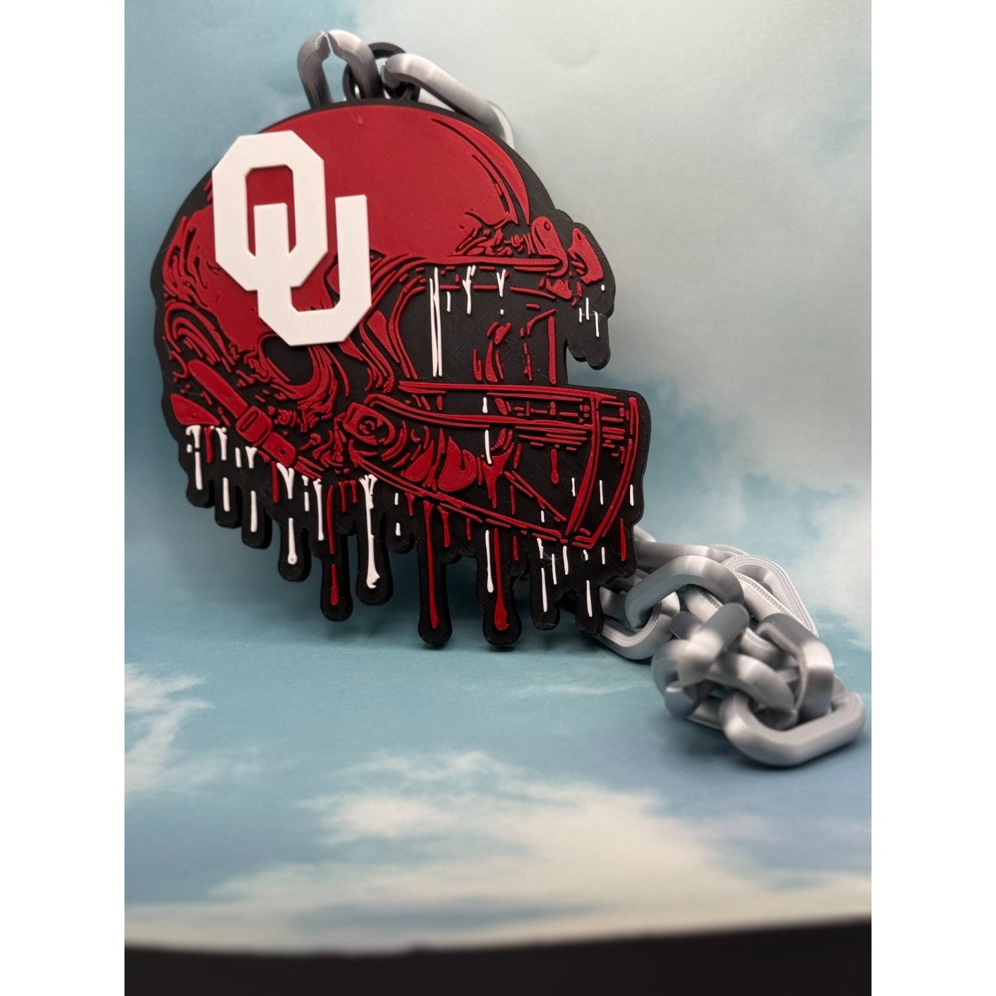 Oklahoma Sooner Helmet Drip Hype Chain