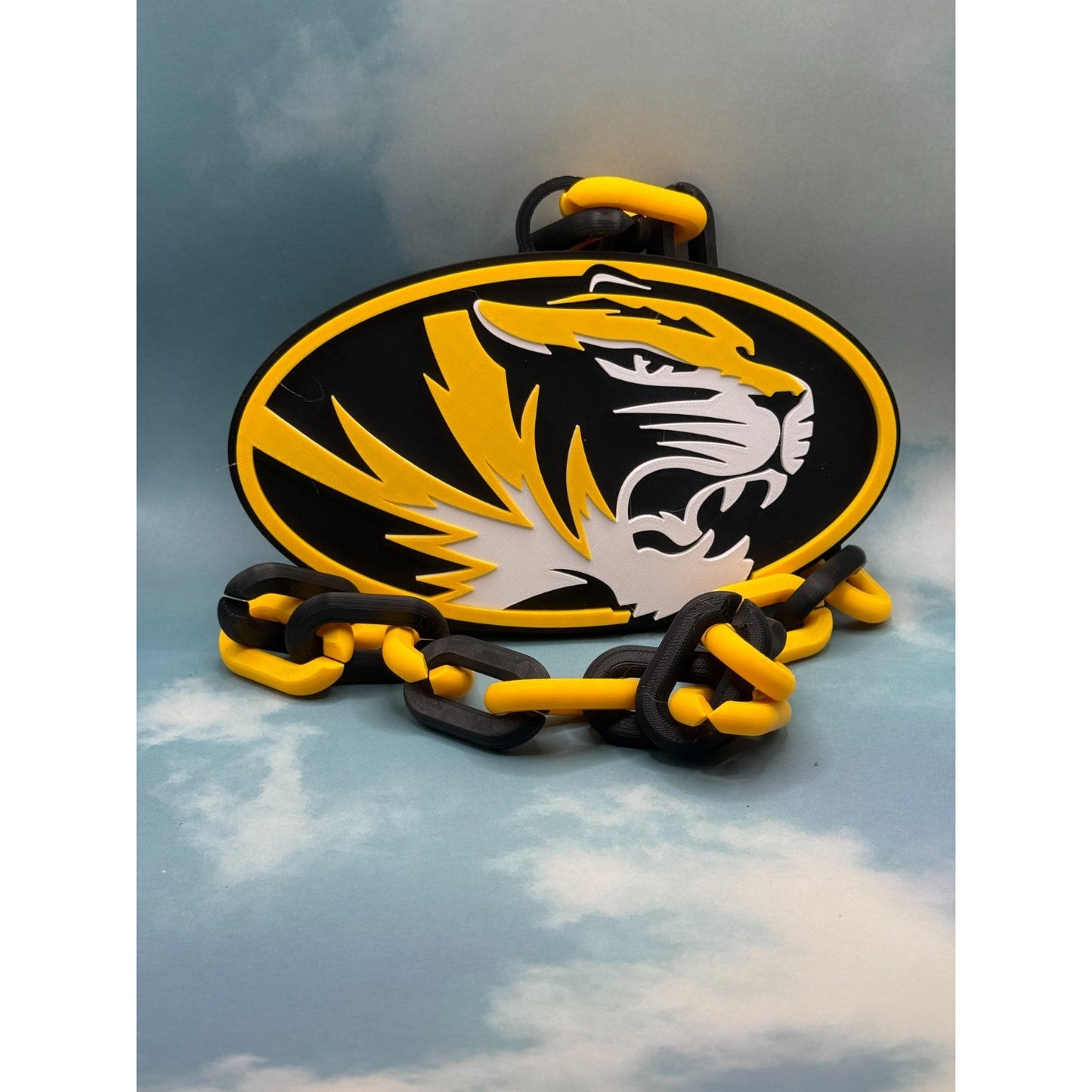 Missouri Tigers Logo Oversized Necklace, Pendant Chain Show Your Mizzou Pride
