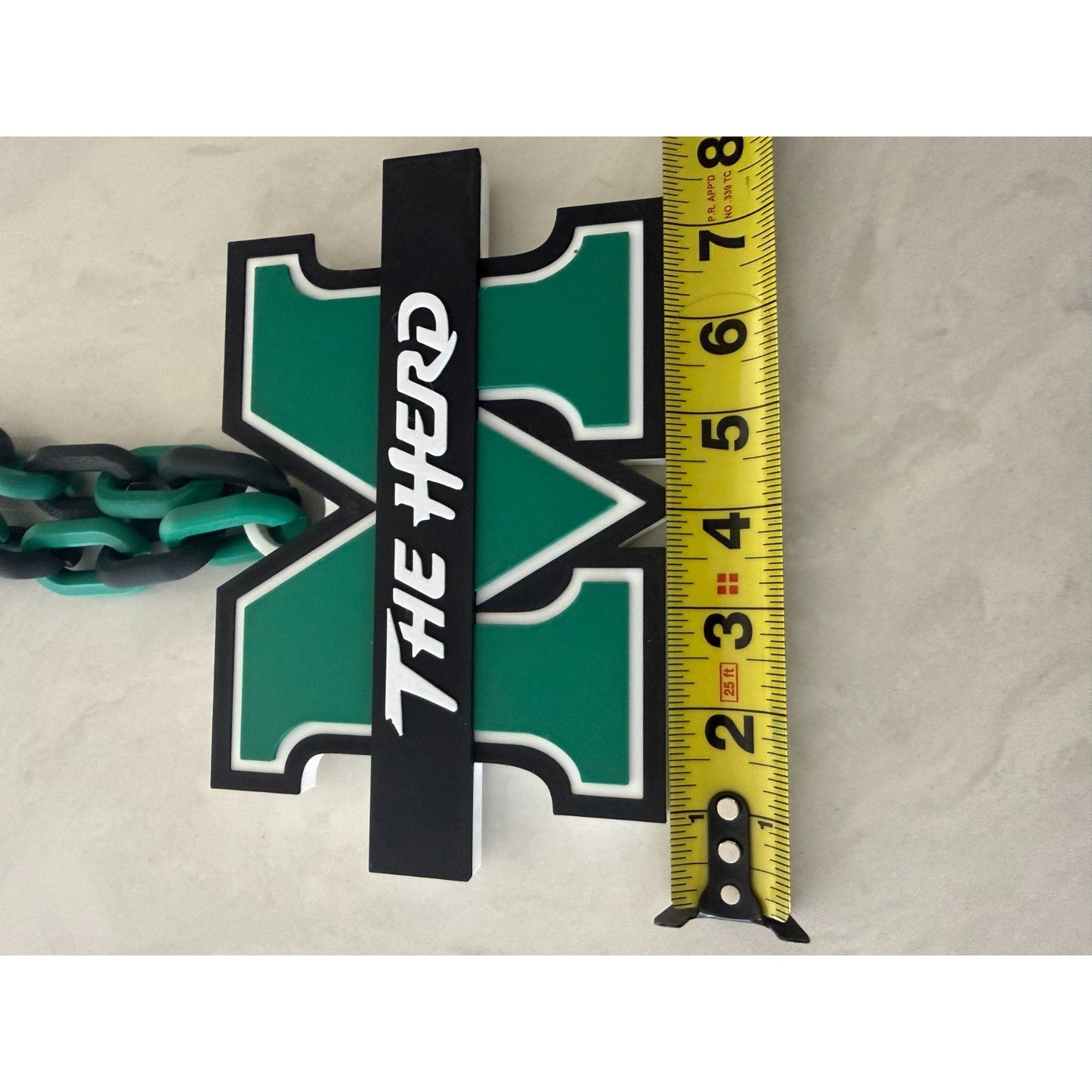 Marshall Thundering Herd Logo Oversized Necklace, Hype Chain "Thundering Herd"