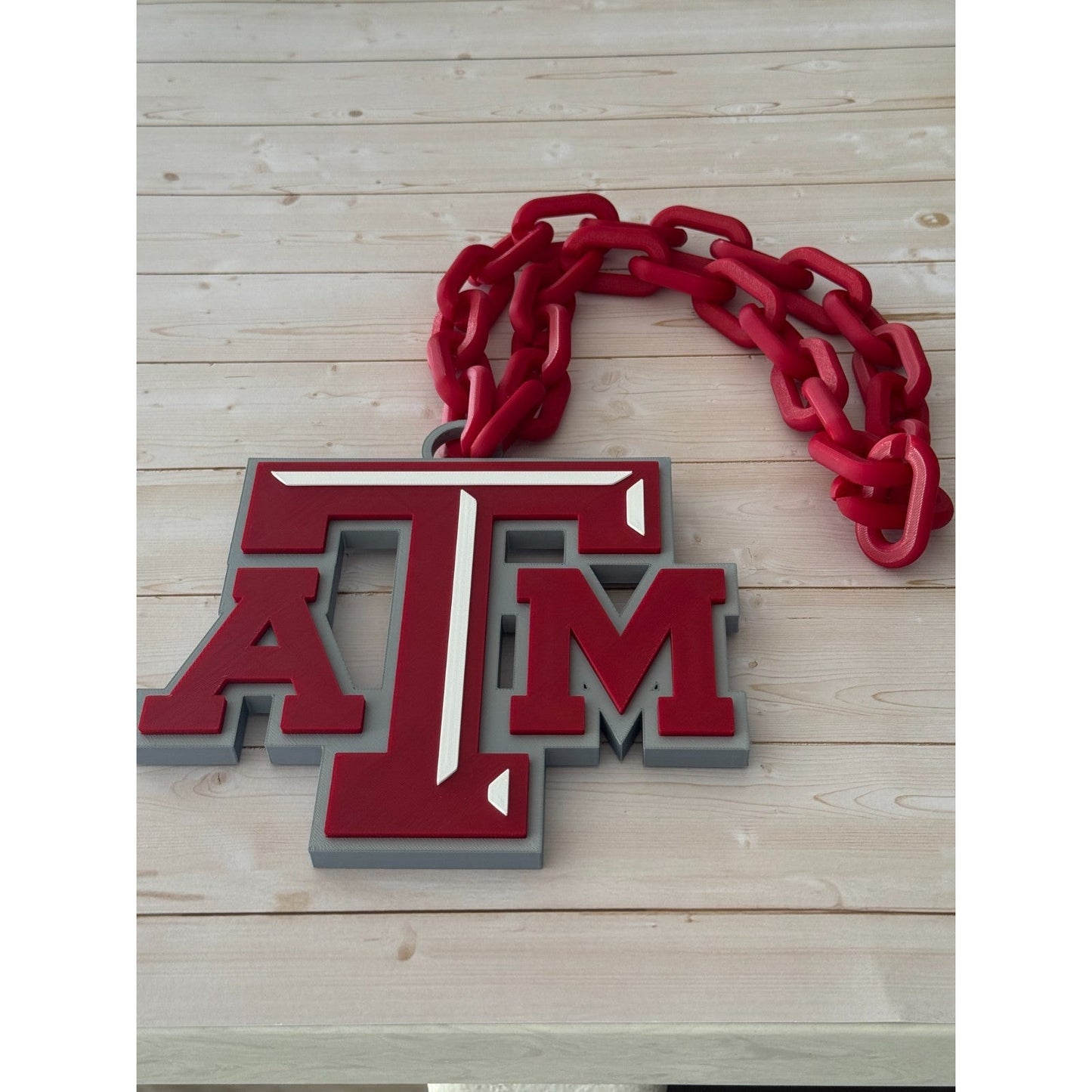 Texas A&M Aggies Fan Oversized Necklace, Hype Chain "Beat the hell outta"