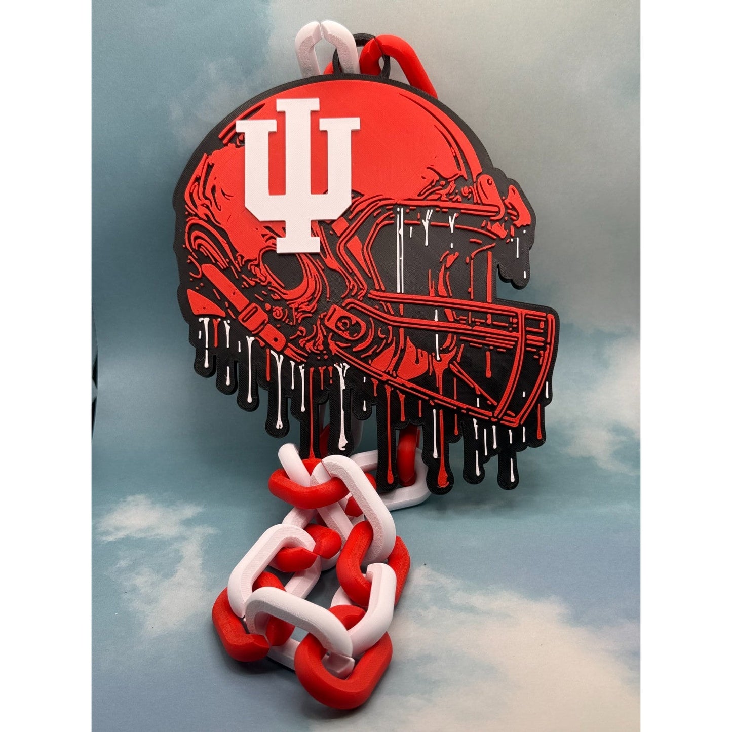 University Indiana Hoosiers Helmet Drip Hype Chain, Support your team in fashion
