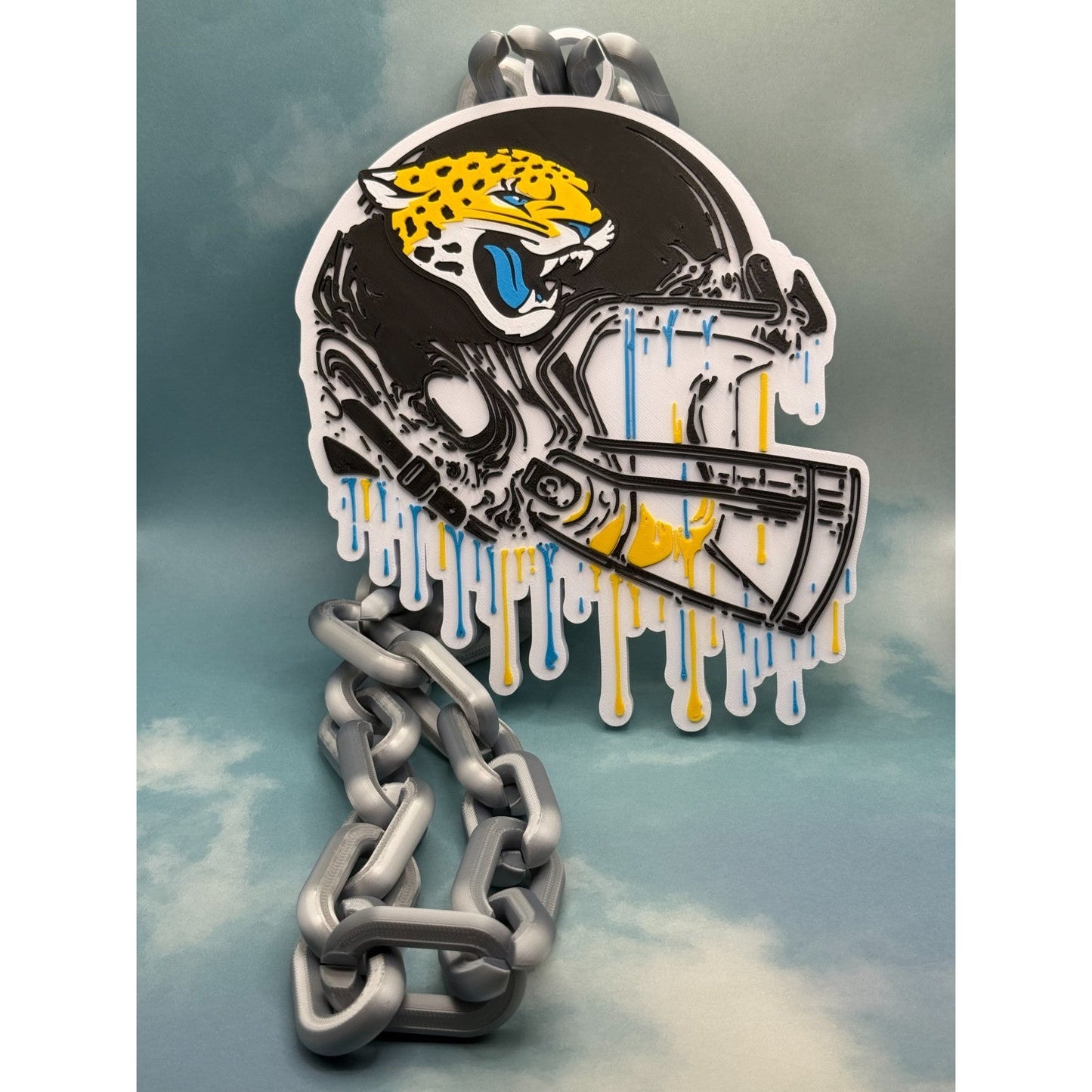 Jacksonville Jaguars Helmet Drip Hype Oversized Chain "Duval"