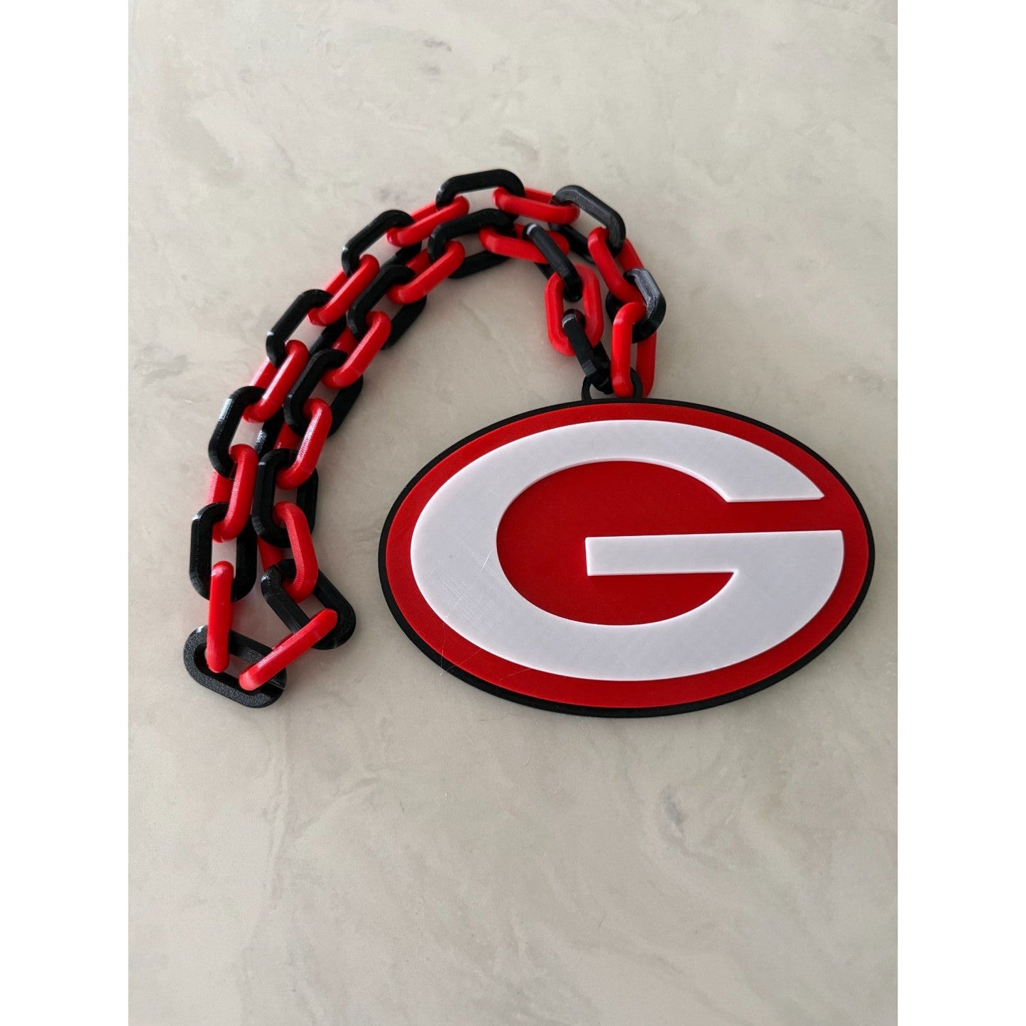Georgia Bulldogs Logo Oversized Fan Necklace Pendant Chain
