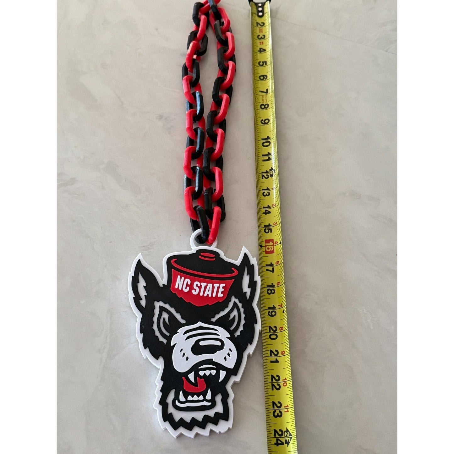 North Carolina State Wolfpack Logo Necklace & Oversized Chain, Think And Do.
