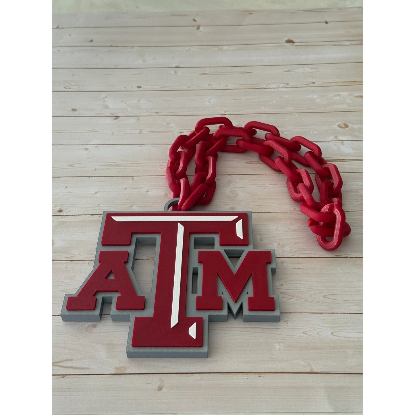 Texas A&M Aggies Fan Oversized Necklace, Hype Chain "Beat the hell outta"
