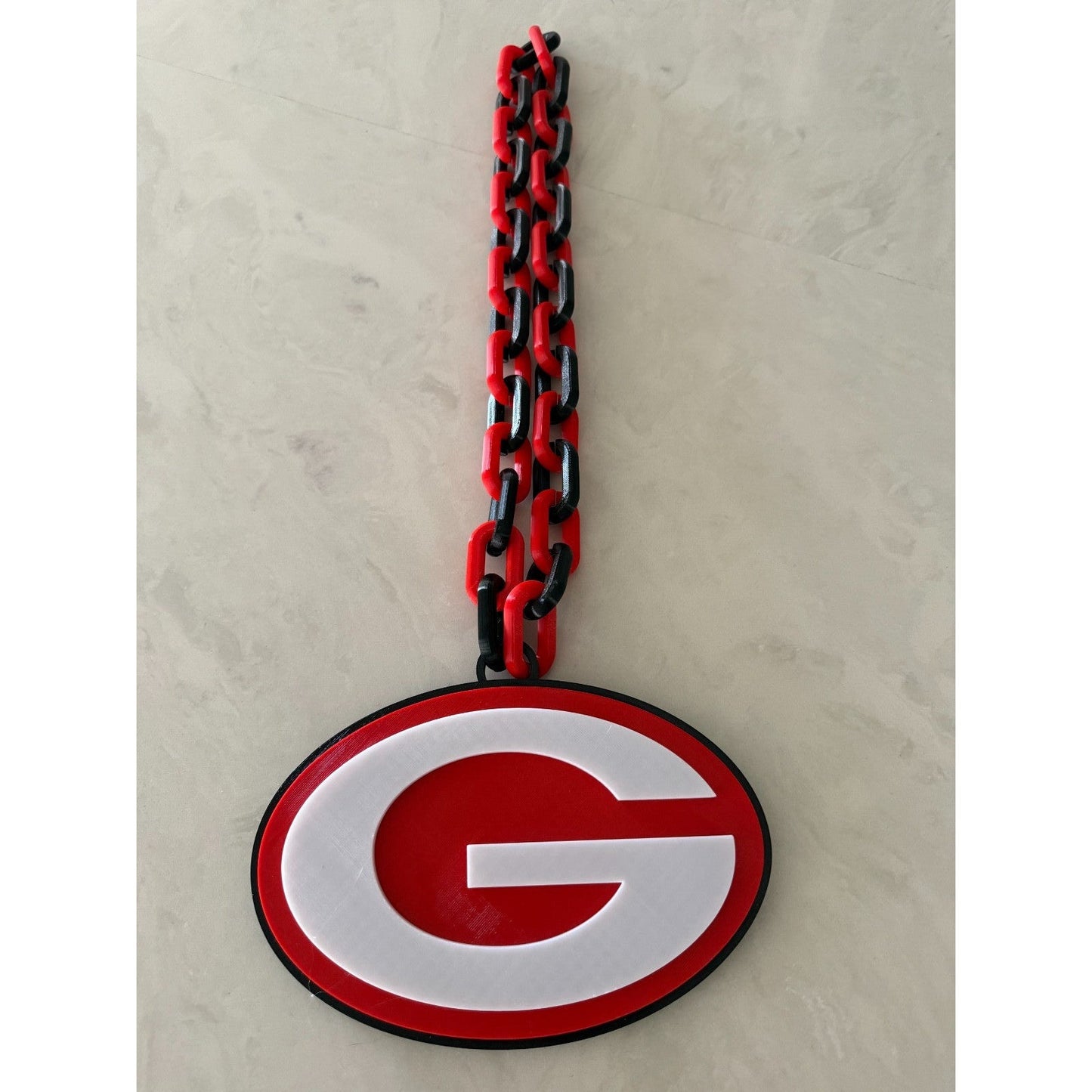 Georgia Bulldogs Logo Oversized Fan Necklace Pendant Chain