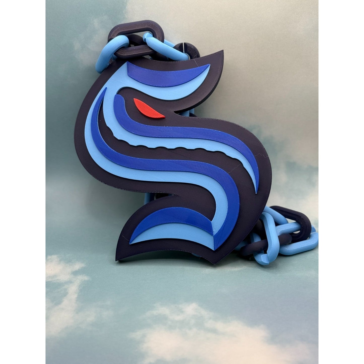Seattle Kraken Oversized Necklace Fan Chain "Krak Heads"